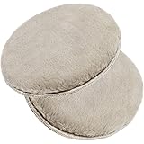 チェアパッド 丸 ふわふわ チェアパッド モフモフ感 滑り止め付き 洗える 丸 座布団 丸椅子用 クッション 35cm ダイニングチェア用/ラウンドチェア用/イームズチェア用 クッション 2枚 (ベージュ)