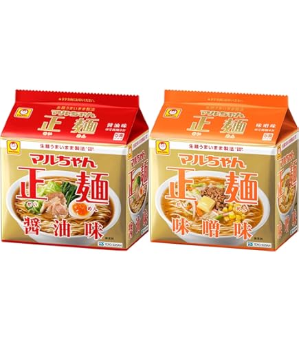 Amazon.co.jp: マルちゃん正麺 醤油 味噌 豚骨 塩！ 東洋水産 マル