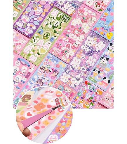 Amazon.co.jp: Jinmoioy 50枚 手帳 ステッカー かわいい コラージュ