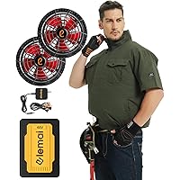 Amazon.co.jp: [elemai] NEWモデル ファン付き作業服 遮熱-15℃ 48V超高