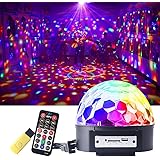Amazon Tomshine ミラーボール ミニレーザー ステージライト マジックボール 18w Ledライト Rgbw 多色変化 水晶魔球 音声起動 自走機能 リモコン Usbデュアルスピーカー付き ディスコ Ktv パーティー バー クラブ用 Tomshine スポットライト