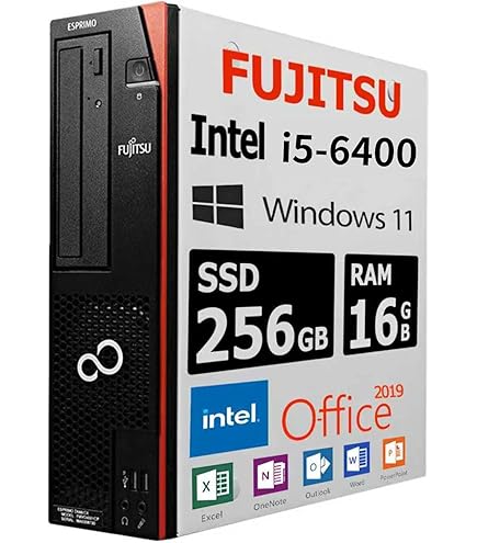 Amazon | 【整備済み品】富士通 デスクトップPC D586/第6世代 i5-6400