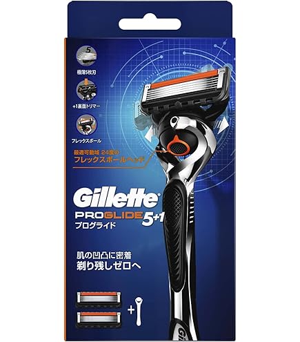 Amazon.co.jp: ジレット フュージョン5+1 髭剃り 本体 替刃2個付