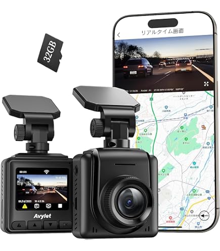 Amazon.co.jp: AZDOME GS63Pro Dash Cam, Front and Rear Camera, 4K +