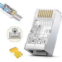 Amazon.co.jp: JODROAD シールドRJ45 Cat6 Cat 6Aコネクタ