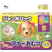 Amazon | P.one 男の子のためのマナーおむつ おしっこ用 ビッグパック 
