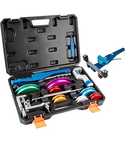 Antstone 7-Die Tubing Bender Kit – 1/4" To 7/8" With Reverse Bend, Ratchet Action For HVAC & Copper Pipe Work