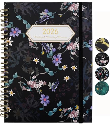 2026 A5 Week To View Diary - Spiral Bound Yellow Floral Soft Cover - View #9