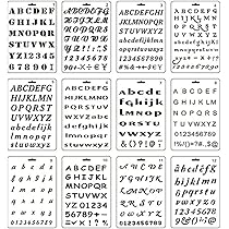 Amazon.co.jp: Copeflap ステンシルシート アルファベット 12枚組