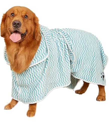 フリース製 ベージュ バスローブ 犬用 コットンダブルフェイス バスローブ - ドッググッズ・猫グッズ