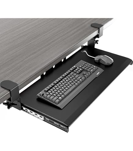 Amazon | BONTEC(ボンテック) デスク下キーボードトレイ 引き出し式