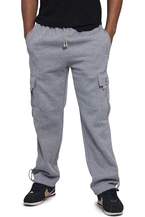 PRO 5 Mens Fleece Cargo Sweatpants 