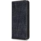 NeedNetwork iPhone 14 用 ケース 岡山デニム 手帳型 アイフォン 用 耐衝撃 カードホルダー スタンド マグネットなし カバー ストラップホール スリム 薄型