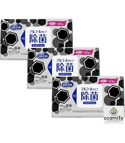 Amazon | シルコット 99.99% 除菌ウェットティッシュ 詰替 40枚×3個