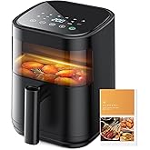 ノンフライヤー 3L エアーフライヤー air fryer ノンオイル 電気フライヤー 揚げ物・惣菜調理機 1~2人用 nồi chiên không dầu 可視窓付き LEDタッチパネル 温度調整/タイマー 日本語説明書・レシピ付き PSE認証済