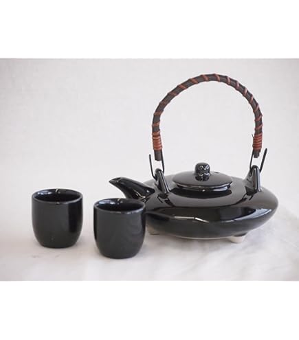 Amazon.co.jp: 薩摩焼 黒千代香 十四代 沈壽官 黒茶家 焼酎 燗酒用 酒