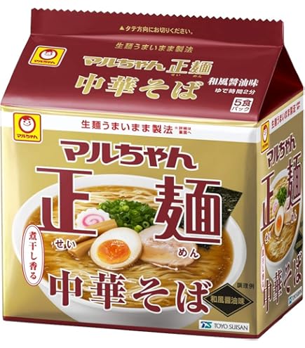 Amazon.co.jp: マルちゃん正麺 醤油味 5食パック ( 105g×5袋×6個 計30