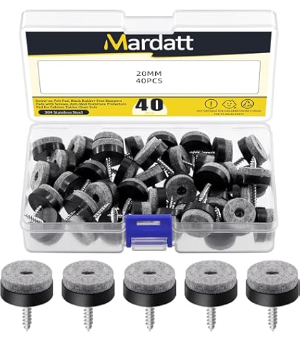 KT Hardware Solutions 22mm Round Furniture Felt Pad,Heavy Duty Brown Nail-on Slider Glide Pads - View #8