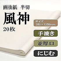 Amazon | 手漉き書道画仙紙半切サイズ（350×1360mm） 条幅 風神