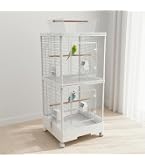Ruexue 鳥かご 前後透明アクリルパネル(幅46×奥行43×高さ86cm) Amazon | Ruexue 鳥かご 前後透明アクリルパネル 飛び散り防止 バード