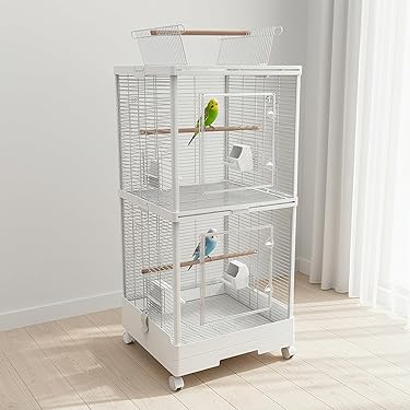 鳥かご 中小型鳥用 キャスター付き バードケージ 新品未開封 ホワイト 鳥かご 中小型鳥用 キャスター付き バードケージ 新品未開封