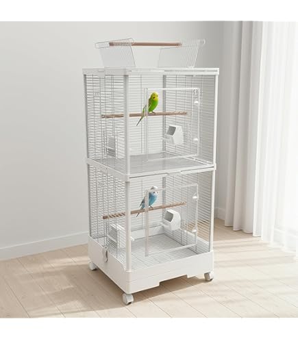 Ruexue 鳥かご 前後透明アクリルパネル(幅46×奥行43×高さ86cm) Ruexue 鳥かご 前後透明アクリルパネル(幅46×奥行43×高さ86cm) Ruexue