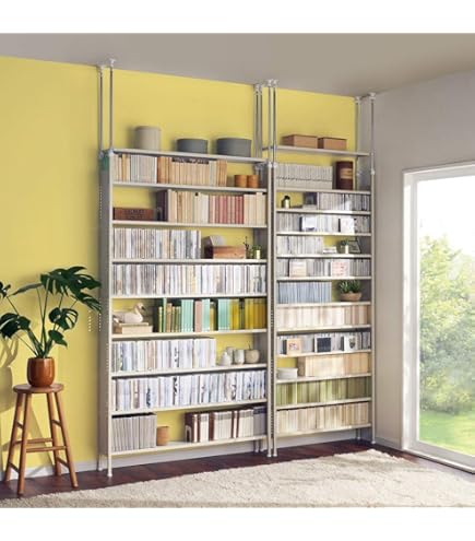 Amazon｜ディノス 本棚 ラック シェルフ CD DVDラック たっぷり収納