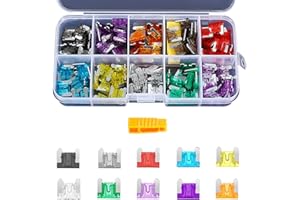 100 Pcs Auto Car Mini Blade Fuses Assortment Kit,(2A/3A/5A/7.5A/10A/15A/20A/25A/30A/35A) Professional Blade Fuses Automotive(