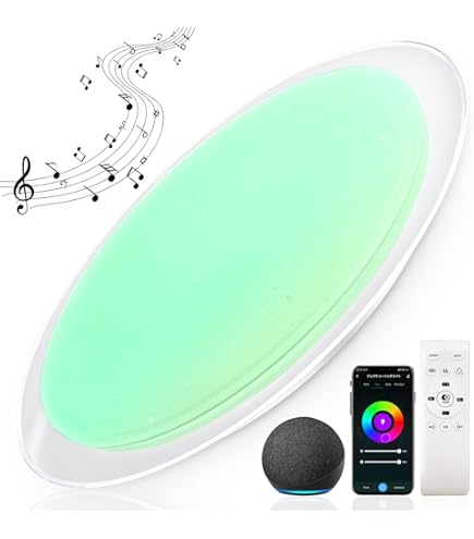 LED シーリングライト 6/8畳 40W alexa対応 音声制御 Bluet Amazon.co.jp : Kazvincita LED 音楽シーリングライト alexa対応