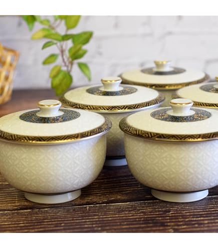 【白山陶器】白磁立筋蓋付き5客 Amazon | 【白山陶器】白磁立筋 蓋付湯呑5客 | 白山陶器