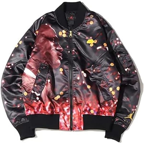 ★鑑定済★美品★ジョーダン★ブラック★ナイロンジャケット★MA1★ JORDAN BRAND AS M J FLT MA-1 JKT BLACK/GYM RED 21SP-I