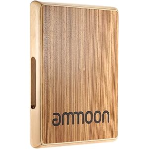 ammoon カホン トラベルカホン ドラム 31.5 * 24.5 * 4.5cm ゼブラ木 パーカッション・打楽器 (1)