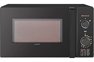 コンフィー(COMFEE') 電子レンジ 17L ターンテーブル 単機能 光るダイヤル式 全国対応 簡単操作 一人暮らし/家庭向/お年寄り CF-AM202-BK 【メーカー保証2年】 ブラック ヘルツフリー
