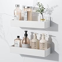 *　マグネット式 キッチンラック ホワイト 浴室 ラック 収納 味料 ホワイト Amazon｜浴室用ラック マグネット お風呂 ラック 2個セット 浴室 洗面