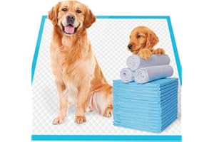VINBYEE Pet Training and Puppy Pads Pee Pads for Dogs Super Absorbent & Leak-Proof, Quick Dry Disposable Training Potty Pads for Cats, Rabbits (M（60*45cm）/50Count)