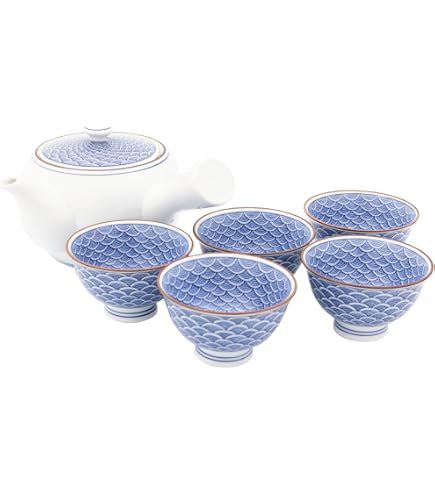 Amazon.co.jp: 西海陶器波佐見焼 蓋付土瓶茶器セット 掛分ぶどう柄 木