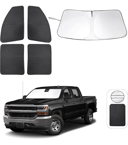 Karltys 3PCS Windshield Sun Shade For Chevrolet Chevy