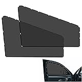 車日除け サイド メッシュサンシェード Oziral 車 網戸 マグネット式 車窓カーテン 14/16個強力磁石 UVカット 遮光断熱 虫よけ 通気性 簡単取付 収納便利 車中泊 キャンプ アウトドア 夏日暑さ対策 セダン/軽自動車/ミニバン対応 2枚 フロントドア用