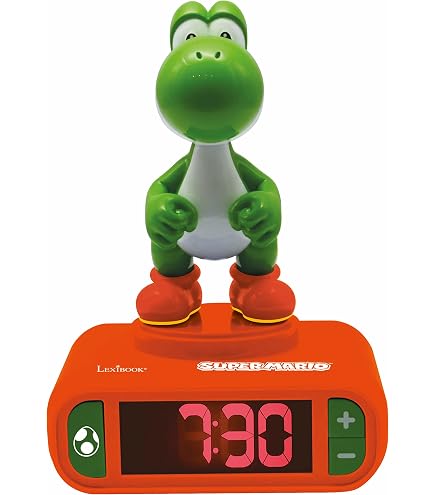 Paladone Super Mario Super Mushroom Icon Alarm Clock with Night