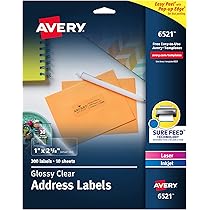 glossy avery labels