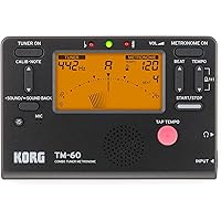 KORG(コルグ) チューナー メトロノーム 同時に使える TM-60 BK ブラック 吹奏楽 ブラスバンド オーケストラ 個人練習 コンパクト 持ち運び