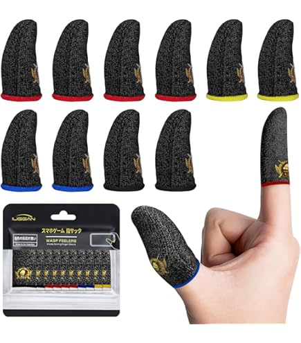 Demon Aim Finger Sack, Game, Smartphone, Gaming, FPS, Sound Game, Wilderness Action, PUBG, Apex CoD, High Sensitivity, Silver Fiber, Hand Sweat Protection, Demon Sack, Pack Of 6, Orange - View #10