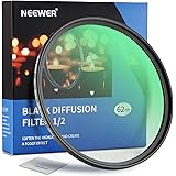 NEEWER 62mm ブラック拡散 1/2 フィルター 夢のような映画効果 超薄型カメラレンズフィルター 耐水性 耐スクラッチ性のHD光学ガラス 30層両面ナノコーティング ビデオ/Vlog/撮影用