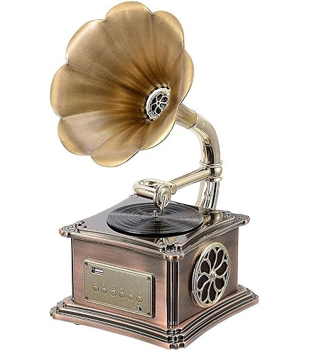 Amazon | 蓄音機 木製 ミニ ヴィンテージ レトロ クラシックスタイル