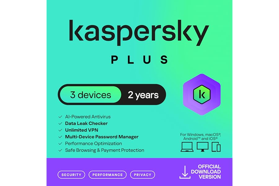 Kaspersky Plus Internet Security 2025 3 Device 2 Year [Digital Download]