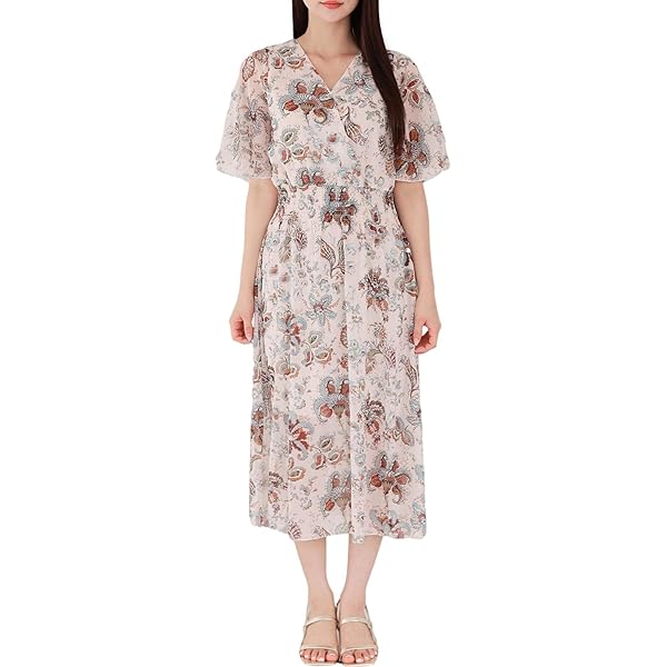 Amazon.co.jp: [リリーブラウン] フロッキーフラワーワンピース