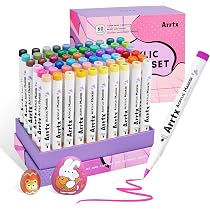 Amazon | Arrtx アクリルマーカー 48色セット｜プロ仕様柔毛ブラシ先