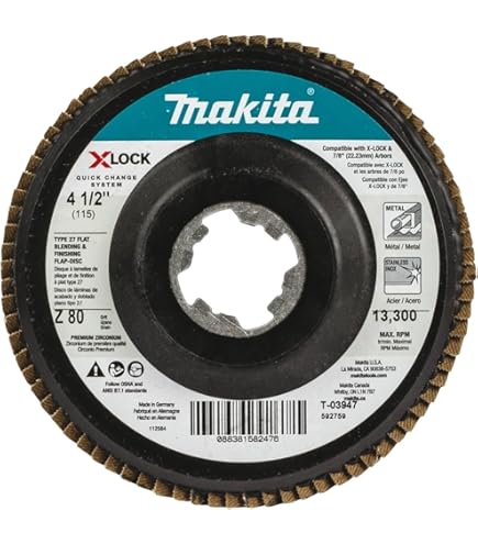 Amazon.co.jp: マキタ T-03894 X-Lock 4‑1/5.1 cm 40 グリット