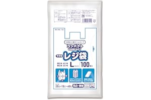 オルディ(Ordiy) レジ袋 マチ付き 乳白 L 100枚入 西日本40号 東日本30号 2Lペットボトルが約3本入る大きさ 収納に便利なコンパクトパッケージ 取って付きごみ袋 RB-HWL-100