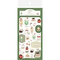 Amazon.co.jp: 古川紙工 シール 和紙フレークシール トコロコムギ 喫茶